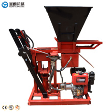 FL1-25 diesel engine cement clay interlocking brick block making machine